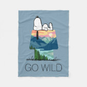 Erdnüsse | Snoopy Dog House Sunrise Fleecedecke (Vorderseite)