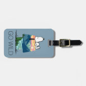 Erdnüsse | Snoopy Dog House Sunrise Gepäckanhänger (Vorderseite horizontal)