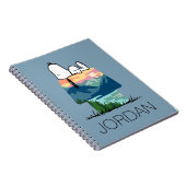 Erdnüsse | Snoopy Dog House Sunrise | Name hinzufü Notizblock (Rechte Seite)