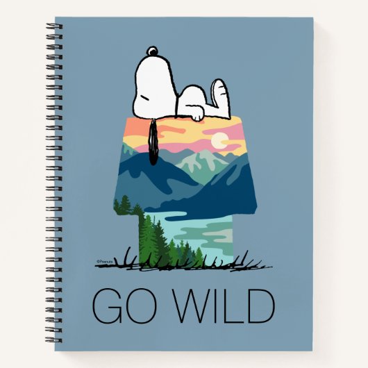 Erdnüsse | Snoopy Dog House Sunrise Notizblock (Vorderseite)