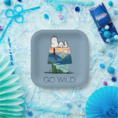 Erdnüsse | Snoopy Dog House Sunrise Pappteller (Party)