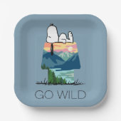 Erdnüsse | Snoopy Dog House Sunrise Pappteller (Vorderseite)