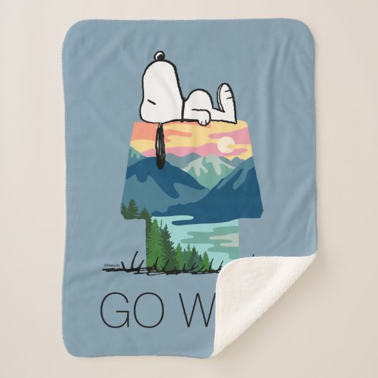 Erdnüsse | Snoopy Dog House Sunrise Sherpadecke (Vorderseite)