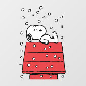 Erdnüsse | Snoopy Doghouse Snowflakes Fensteraufkleber (Blatt)