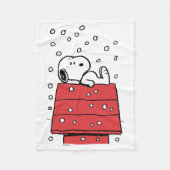 Erdnüsse | Snoopy Doghouse Snowflakes Fleecedecke (Vorderseite)