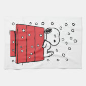 Erdnüsse | Snoopy Doghouse Snowflakes Geschirrtuch (Horizontal)
