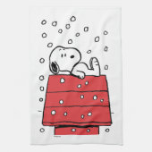 Erdnüsse | Snoopy Doghouse Snowflakes Geschirrtuch (Vertikal)