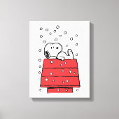 Erdnüsse | Snoopy Doghouse Snowflakes Leinwanddruck (Vorderseite)