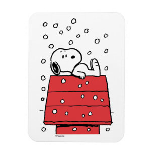 Erdnüsse   Snoopy Doghouse Snowflakes Magnet