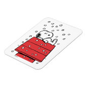 Erdnüsse | Snoopy Doghouse Snowflakes Magnet (Linke Seite)