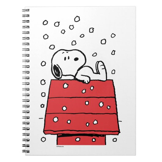 Erdnüsse | Snoopy Doghouse Snowflakes Notizblock (Vorderseite)