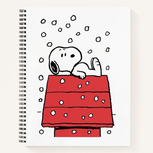 Erdnüsse | Snoopy Doghouse Snowflakes Notizblock (Vorderseite)
