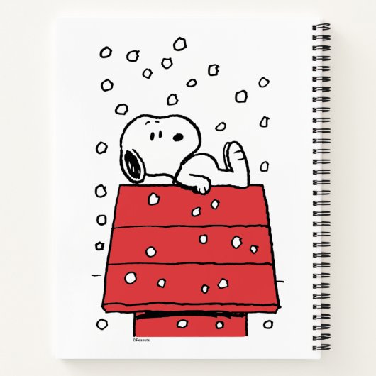 Erdnüsse | Snoopy Doghouse Snowflakes Notizblock (Rückseite)