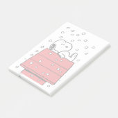 Erdnüsse | Snoopy Doghouse Snowflakes Post-it Klebezettel (angewinkelt)