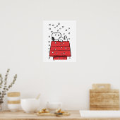 Erdnüsse | Snoopy Doghouse Snowflakes Poster (Küche)