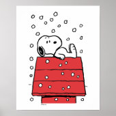 Erdnüsse | Snoopy Doghouse Snowflakes Poster (Vorne)