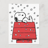 Erdnüsse | Snoopy Doghouse Snowflakes Postkarte (Vorderseite)