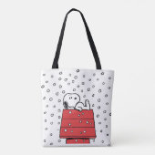 Erdnüsse | Snoopy Doghouse Snowflakes Tasche (Rückseite)