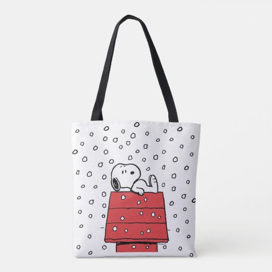 Erdnüsse | Snoopy Doghouse Snowflakes Tasche (Rückseite)