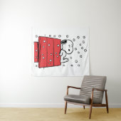 Erdnüsse | Snoopy Doghouse Snowflakes Wandteppich (Beispiel (Horizontal))