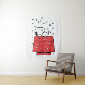 Erdnüsse | Snoopy Doghouse Snowflakes Wandteppich (Beispiel)
