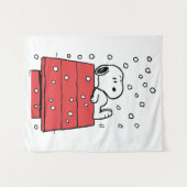 Erdnüsse | Snoopy Doghouse Snowflakes Wandteppich (Vorderseite (Horizontal))