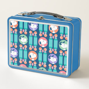 Erdnüsse Snoopy Dunkelblau Deco Dreams Muster Metall Brotdose