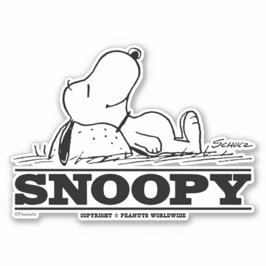 Erdnüsse | Snoopy-Erholung Aufkleber (Vorderseite)