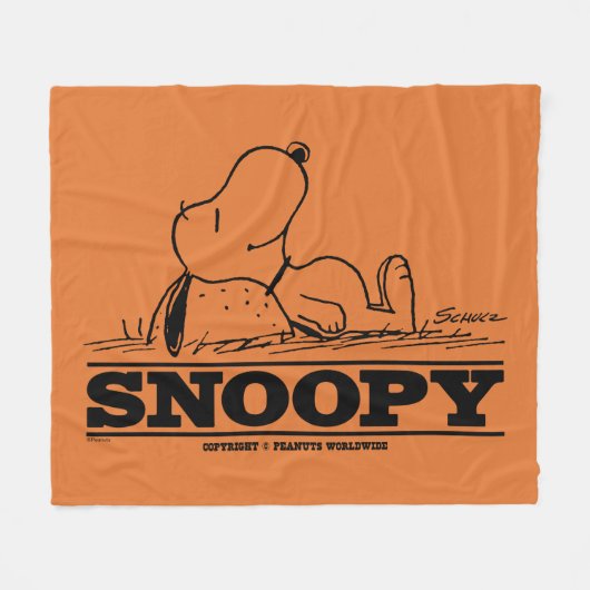 Erdnüsse | Snoopy-Erholung Fleecedecke (Vorderseite (Horizontal))