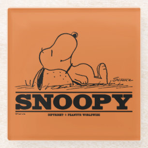 Erdnüsse   Snoopy-Erholung Glasuntersetzer
