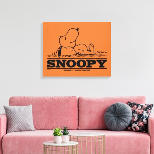 Erdnüsse | Snoopy-Erholung Leinwanddruck (Insitu (Wohnzimmer))
