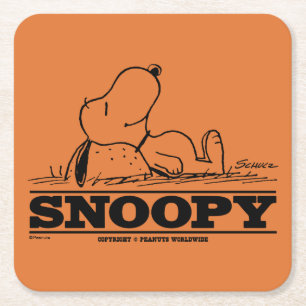 Erdnüsse   Snoopy-Erholung Rechteckiger Pappuntersetzer