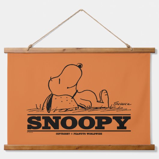 Erdnüsse | Snoopy-Erholung Wandteppich Mit Holzrahmen (Vorne)