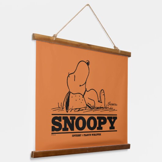 Erdnüsse | Snoopy-Erholung Wandteppich Mit Holzrahmen (Gewinkelt)