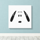 Erdnüsse | Snoopy Face Leinwanddruck (Insitu (Holzboden))