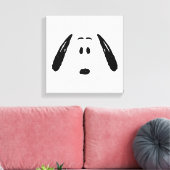Erdnüsse | Snoopy Face Leinwanddruck (Insitu (Wohnzimmer))