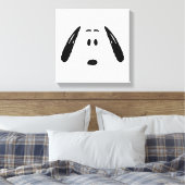 Erdnüsse | Snoopy Face Leinwanddruck (Insitu (Schlafzimmer))
