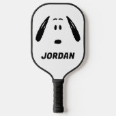 Erdnüsse | Snoopy Face | Name hinzufügen Pickleball Schläger (Vorderseite)