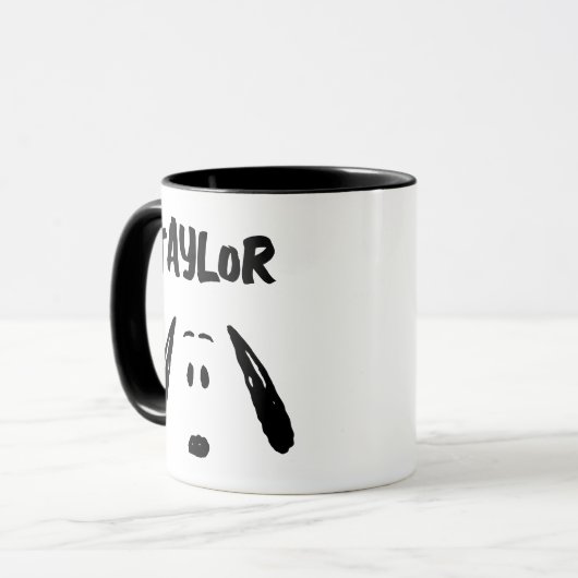 Erdnüsse | Snoopy Face | Name hinzufügen Tasse (Vorderseite Links)