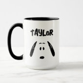 Erdnüsse | Snoopy Face | Name hinzufügen Tasse (Links)