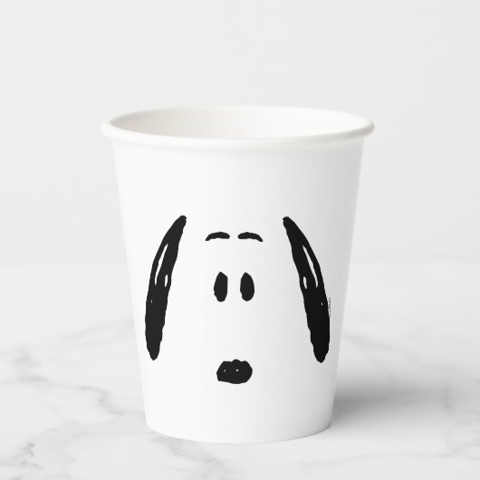 Erdnüsse | Snoopy Face Pappbecher (Vorderseite)