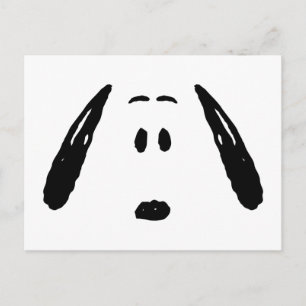 Erdnüsse   Snoopy Face Postkarte