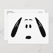 Erdnüsse | Snoopy Face Postkarte (Vorne/Hinten)