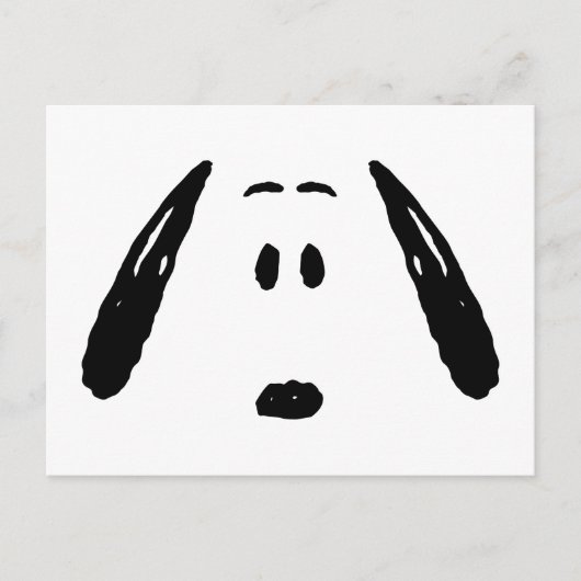 Erdnüsse | Snoopy Face Postkarte (Vorderseite)