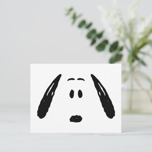 Erdnüsse | Snoopy Face Postkarte (Stehend Vorderseite)