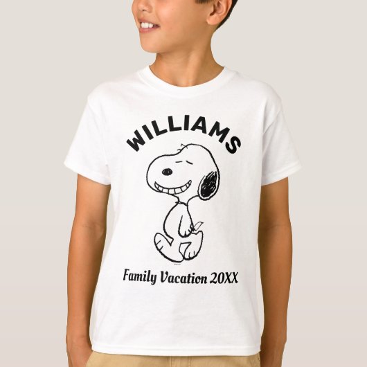 Erdnüsse | Snoopy Familienurlaub T-Shirt (Vorderseite)