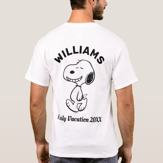 Erdnüsse | Snoopy Familienurlaub T-Shirt (Rückseite)