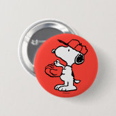 Erdnüsse | Snoopy Fang machen Button (Vorne & Hinten)