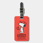 Erdnüsse | Snoopy Fang machen Gepäckanhänger (Vorderseite vertikal)