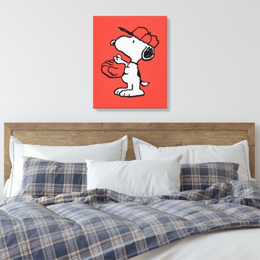 Erdnüsse | Snoopy Fang machen Leinwanddruck (Insitu (Schlafzimmer))